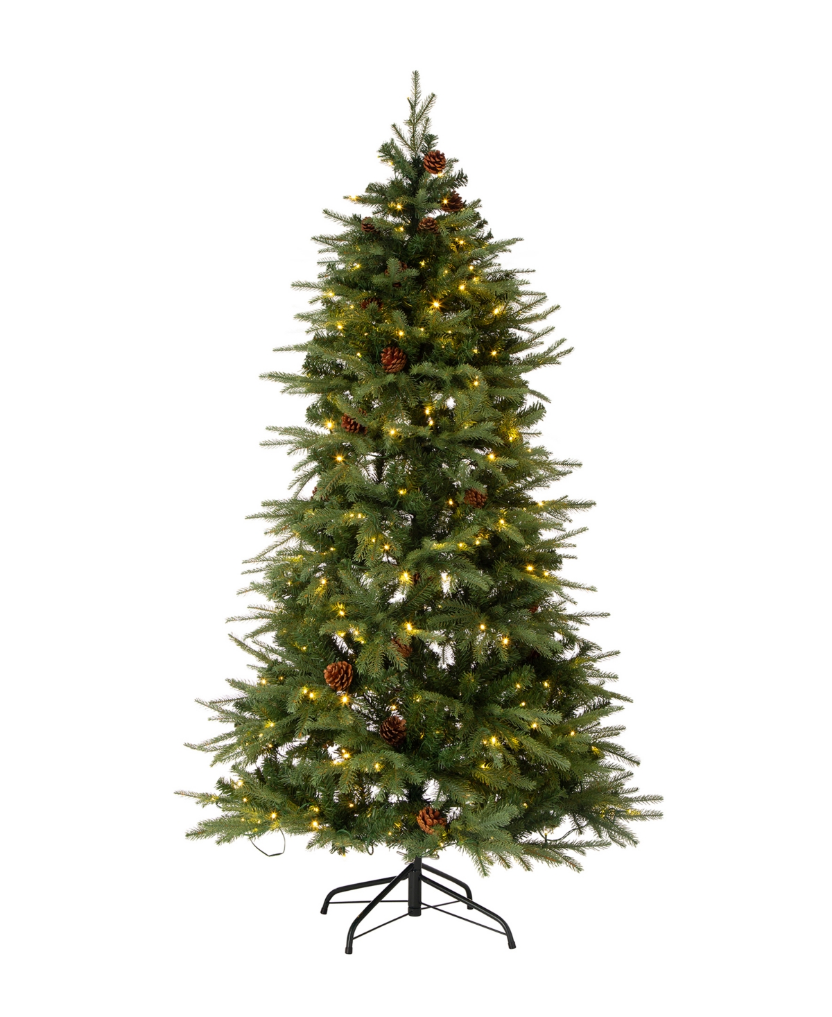 Glitzhome 6' Pre-lit Green Fir Artificial Christmas Tree With 350 Led Lights, Remote Controller