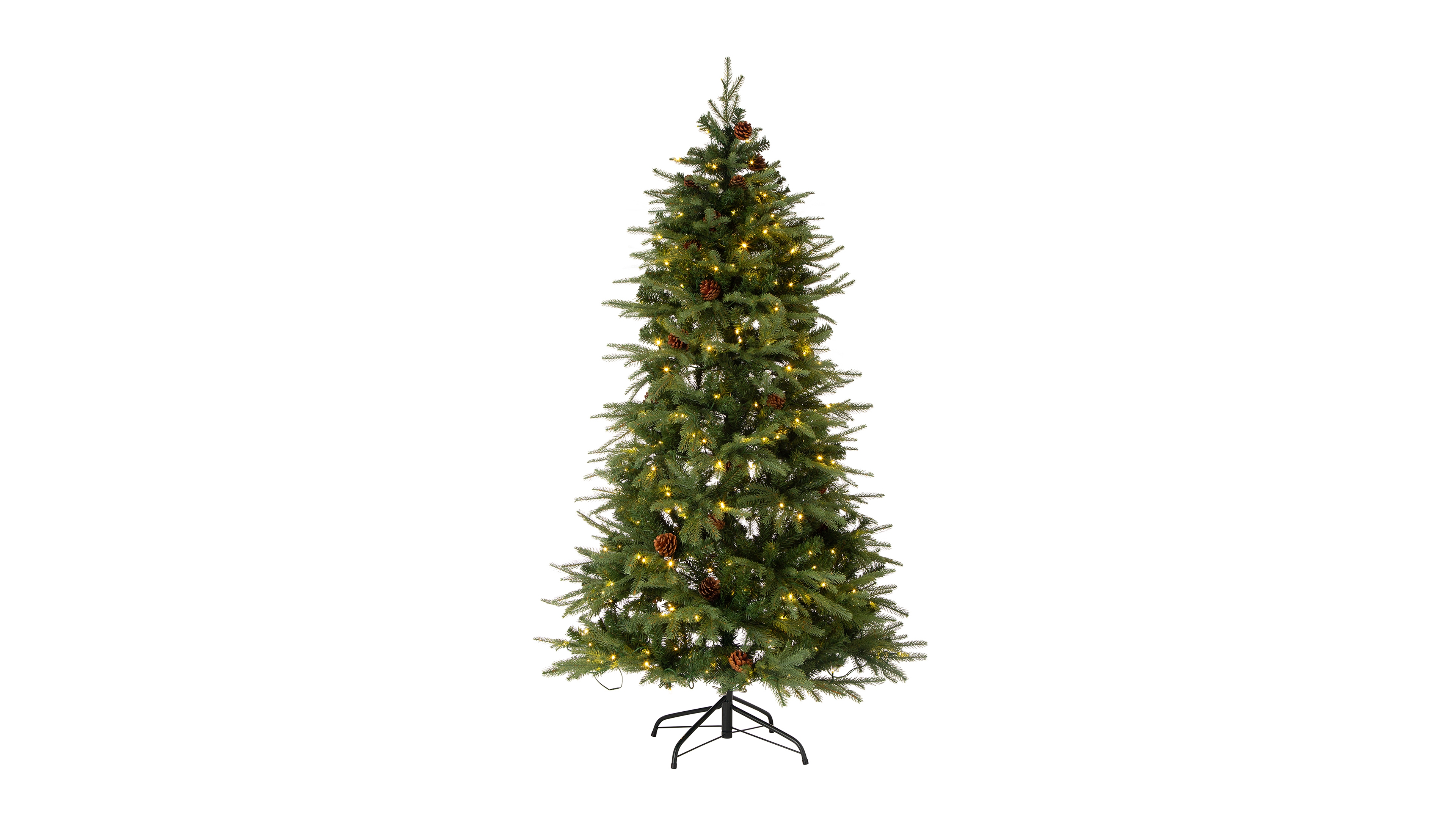 Glitzhome 6' Pre-Lit Green Fir Artificial Christmas Tree with 350 Led Lights, Remote Controller