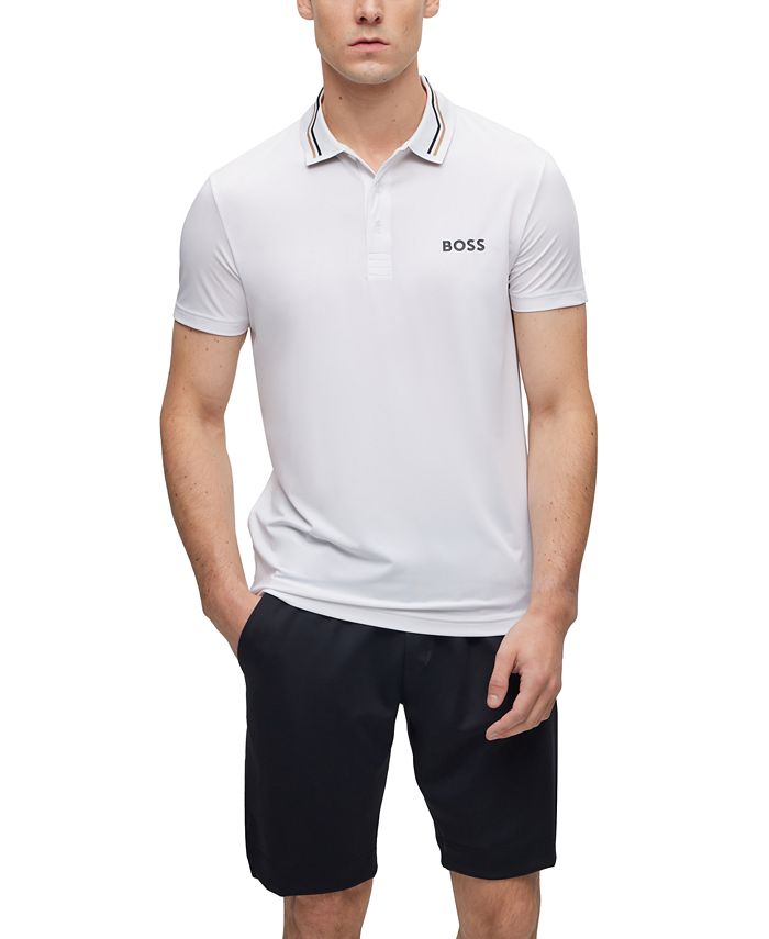 White polo discount shirt hugo boss