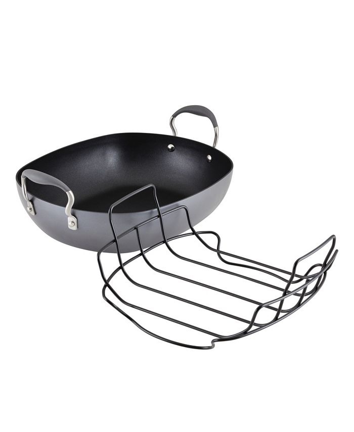 Anolon Advanced Hard Anodized 16" x 13" Nonstick Roaster with Rack Macy's
