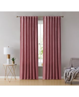 Lopez Velvet Premium Soft Light Filtering Back Tab Rod Pocket Window Treatment Curtain Drapery Panels for Bedroom & Living Room - Set of 2 Panels