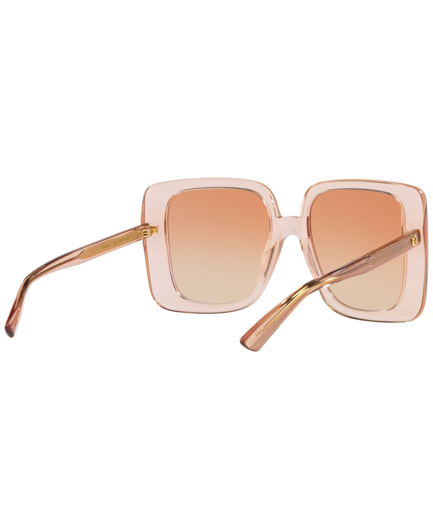 Женские солнцезащитные очки Gucci GG1314S Sunglasses, Mirror, цвет: Светлый коричневый — фото 8