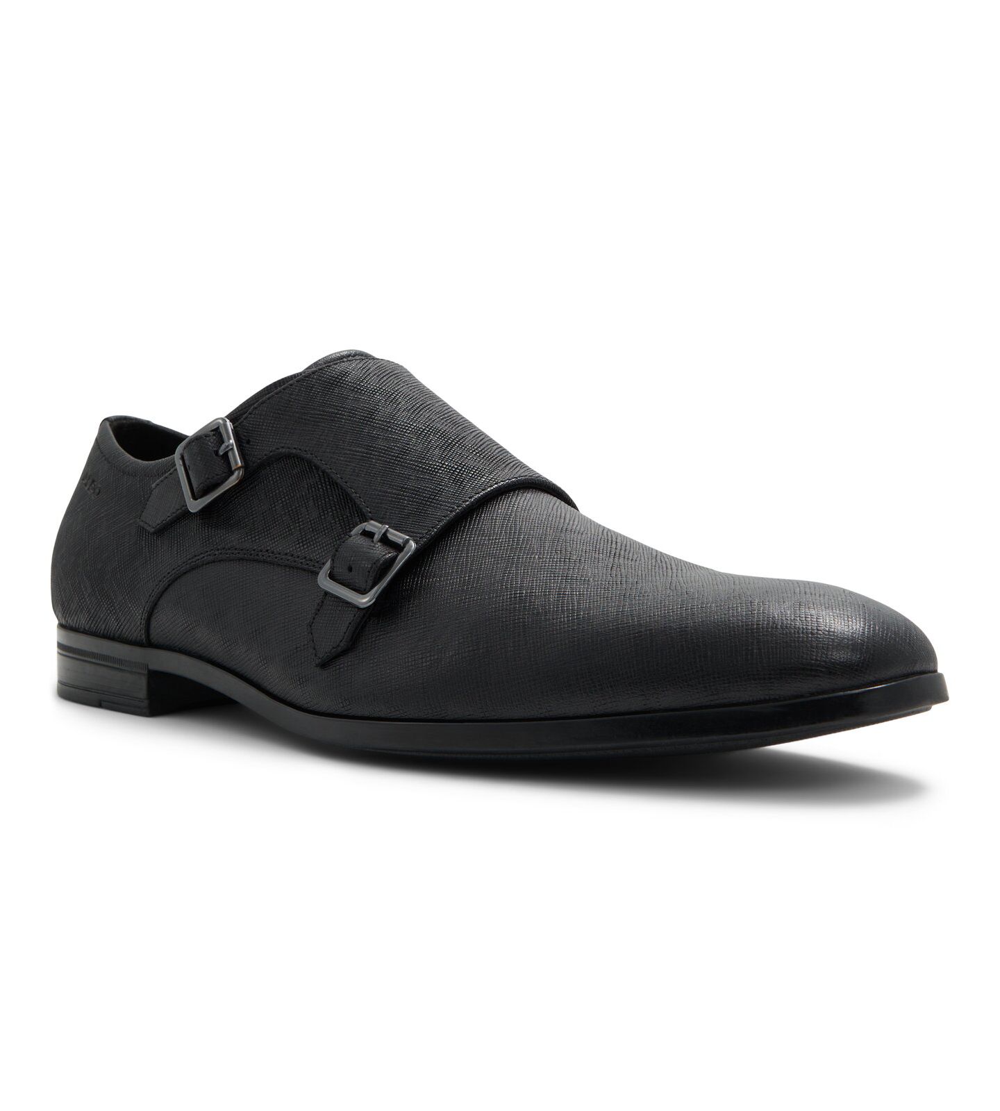 Мужские туфли ALDO Benedetto Monk Strap Shoes- Wide Width, цвет: Чёрный — фото 1