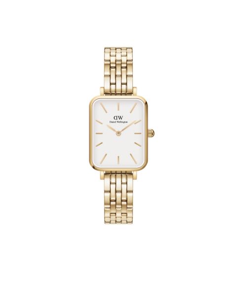 Женские часы Daniel Wellington Quadro 5-Link Gold-Tone Stainless Steel Watch 20 x 26mm