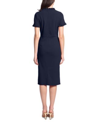 Women's Ruffled-Trim Sheath Dress