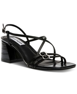 Steve Madden Black Sandals, deals Pearl Strappy Sandals, Slip On Sandals 7