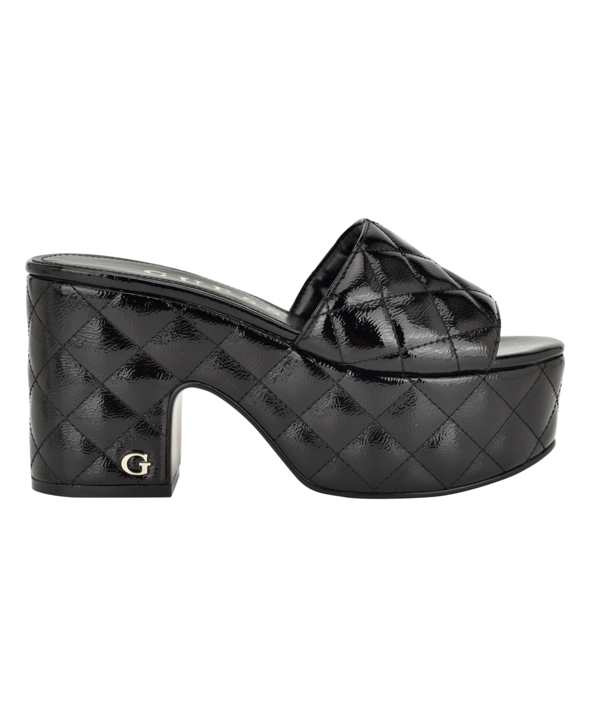 Guess Women's Yanni Quilted Platform Block Heel Sandals