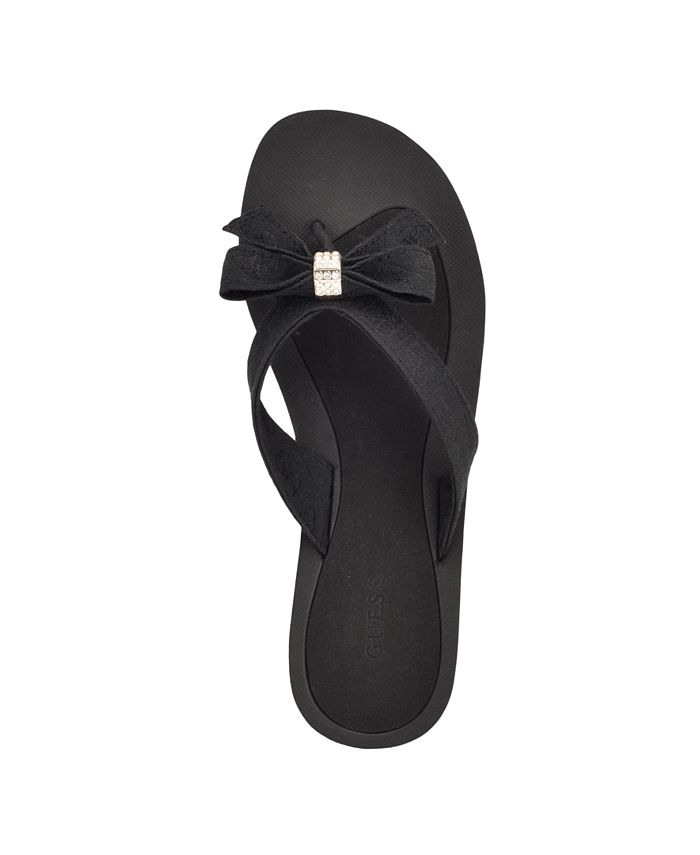 GUESS Women's Tutu Bow Flip Flops Macy's