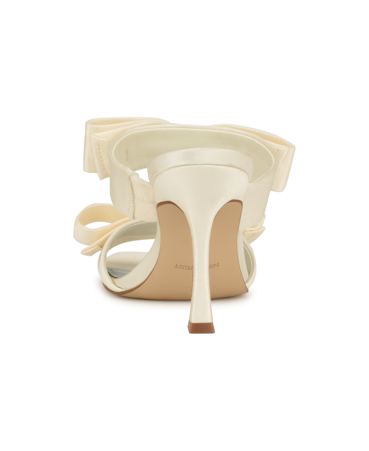Nine West Women's Yoloh Bridal Square Toe Dress Sandals -Satin