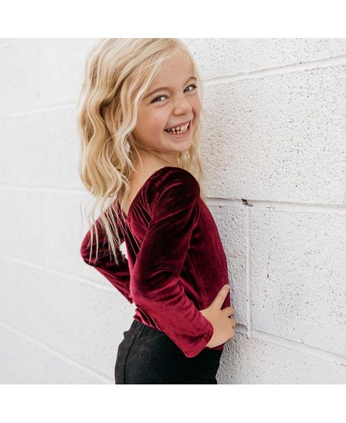 Bailey's Blossoms Toddler Girl Livee One Piece Long Sleeve Velour