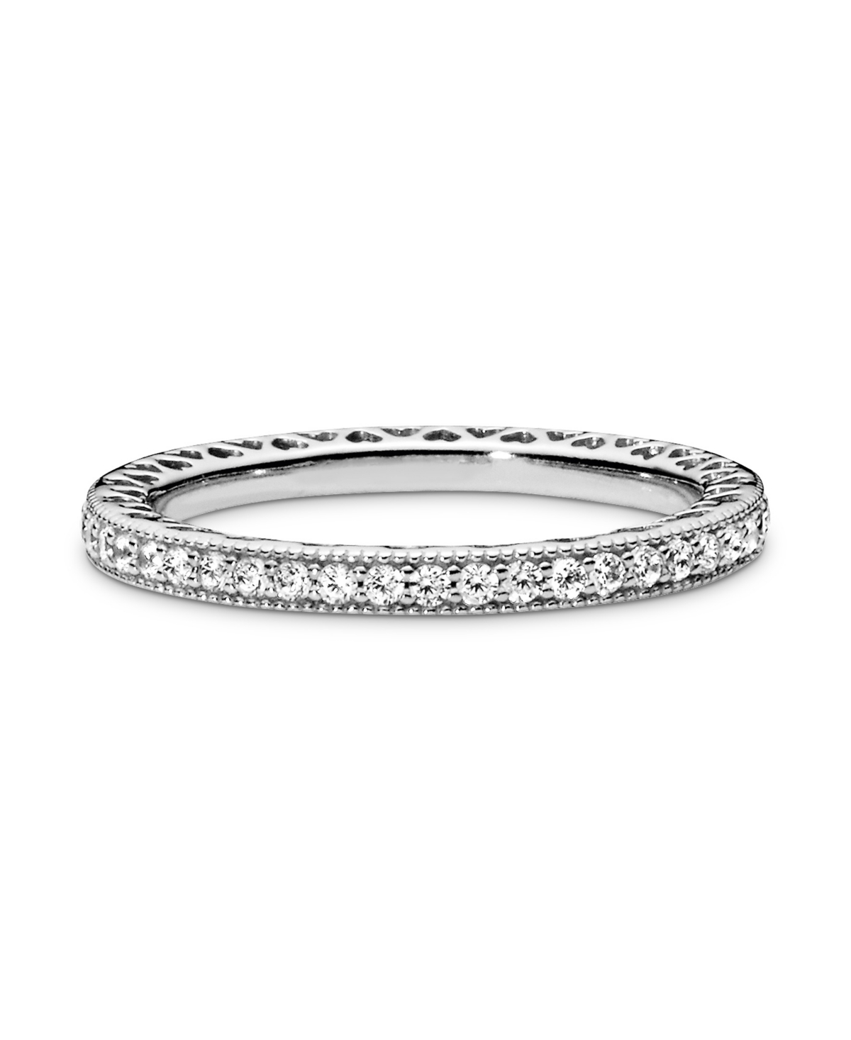 PANDORA CUBIC ZIRCONIA SIGNATURE SPARKLE HEARTS RING 