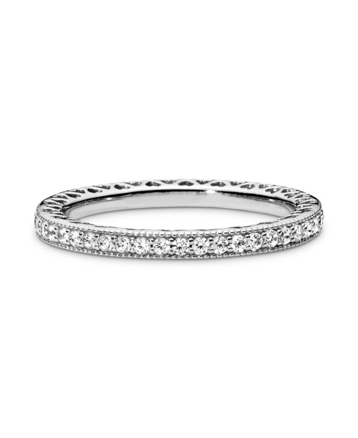 Pandora Cubic Zirconia Signature Sparkle Hearts Ring