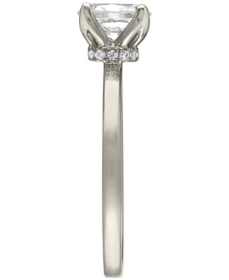 Certified Diamond Oval-Cut Solitaire Engagement Ring (3/4 ct. t.w.) in 14k White Gold Featuring Diamonds ith the De Beers Code of Origin, Created for Macy's