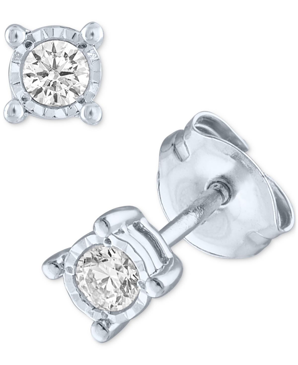 Shop Forever Grown Diamonds 2-pc. Set Lab Grown Diamond Stud Earrings (1/3 Ct. T.w.) In Sterling Silver