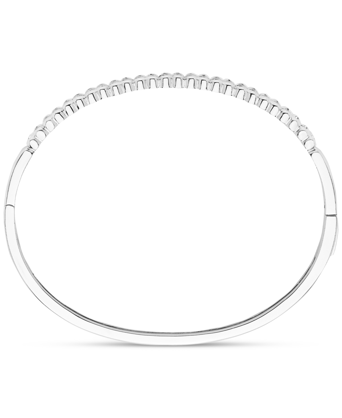 Shop Macy's Diamond Skinny Bangle Bracelet (1/4 Ct. T.w.) In Sterling Silver