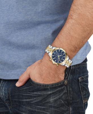Salvatore Men's Swiss Chronograph Master Two-Tone Stainless Steel Bracelet Watch 43mm
