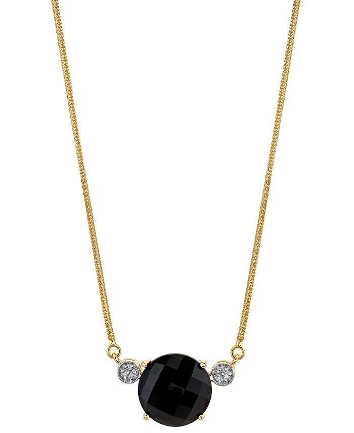 Macy's onyx necklace hotsell