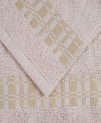 Larissa Geometric Embroidered Jacquard Border Cotton 4-Pc. Bath Towel Set