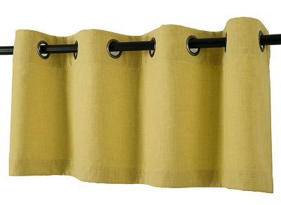 1 Piece Moroccan Sparkle Rod Pocket Semi Sheer Voile Beaded Trim Window Valance