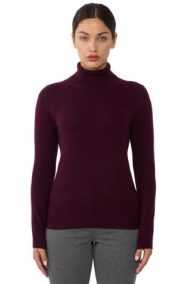 Women's 100% Pure Cashmere Long Sleeve Turtleneck Pullover Sweater