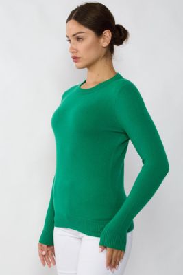 Women's 100% Pure Cashmere Long Sleeve Crew Neck Pullover Sweater