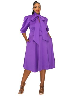 Plus Size Carina Donna Flare Dress w/ Pockets