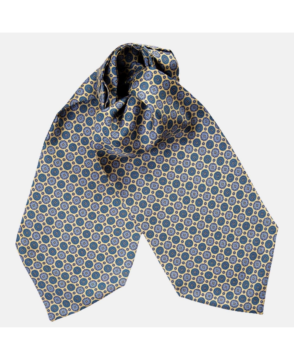 Men's Lorenzo - Silk Ascot Cravat Tie for Men - Buttermilk