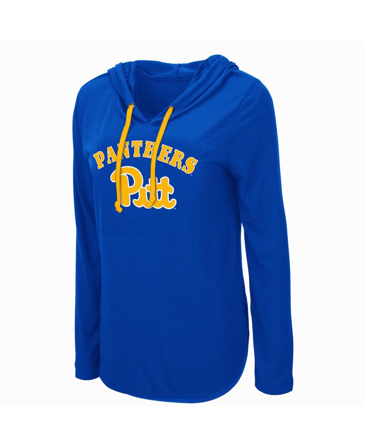 Colosseum Women's  Royal Pitt Panthers My Lover Lightweight Hooded Long Sleeve T-shirt In Royal