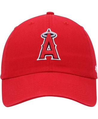Youth Boys and Girls Red Los Angeles Angels Clean Up Adjustable Hat