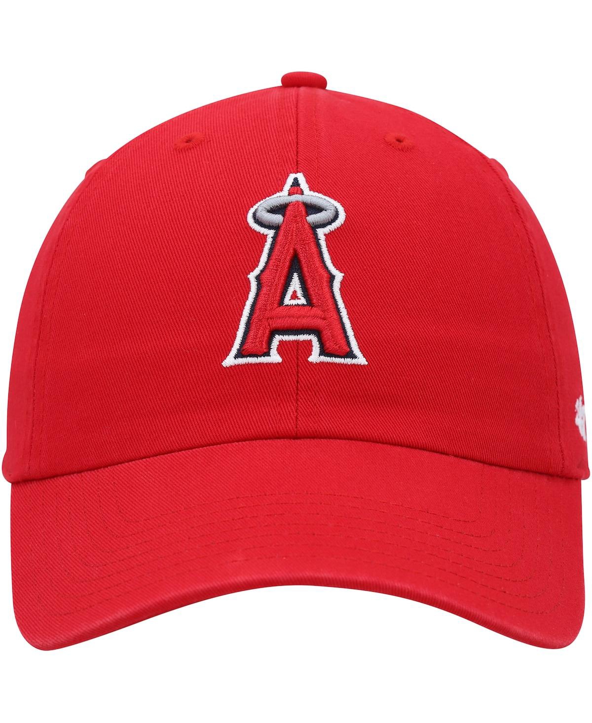 Shop 47 Brand Youth Boys And Girls ' Red Los Angeles Angels Clean Up Adjustable Hat