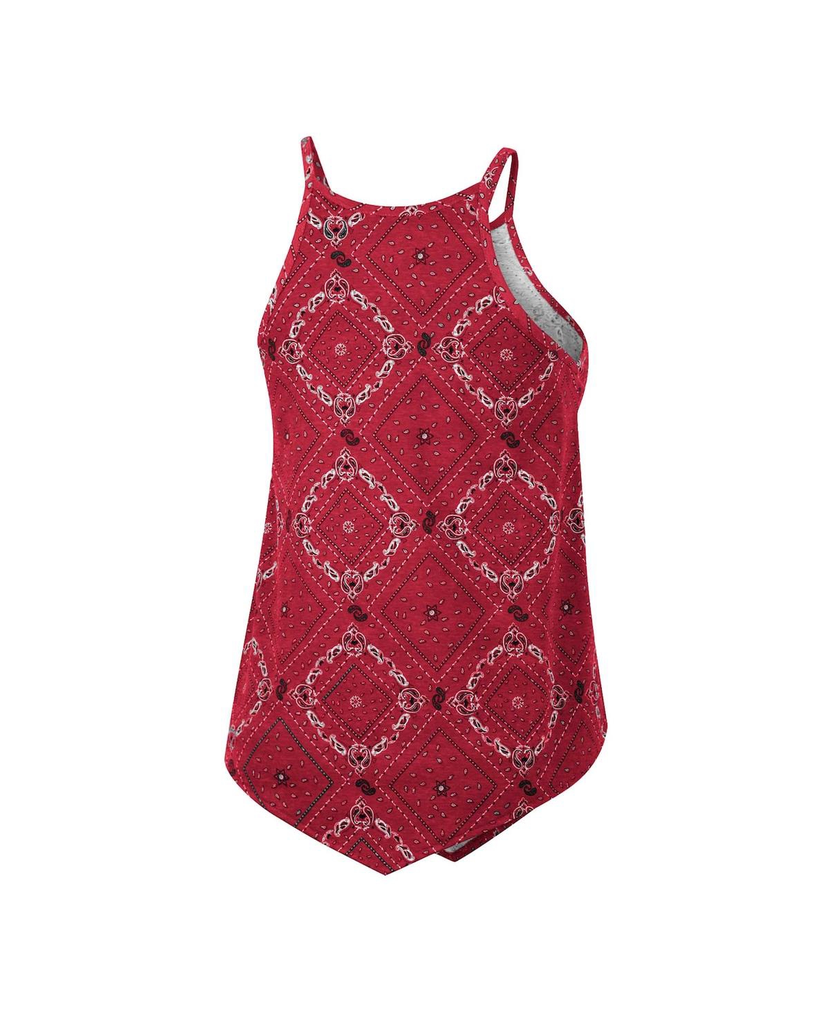 Colosseum Women's  X Wrangler Crimson Distressed Oklahoma Sooners Bandana Tank Top In Crimson
