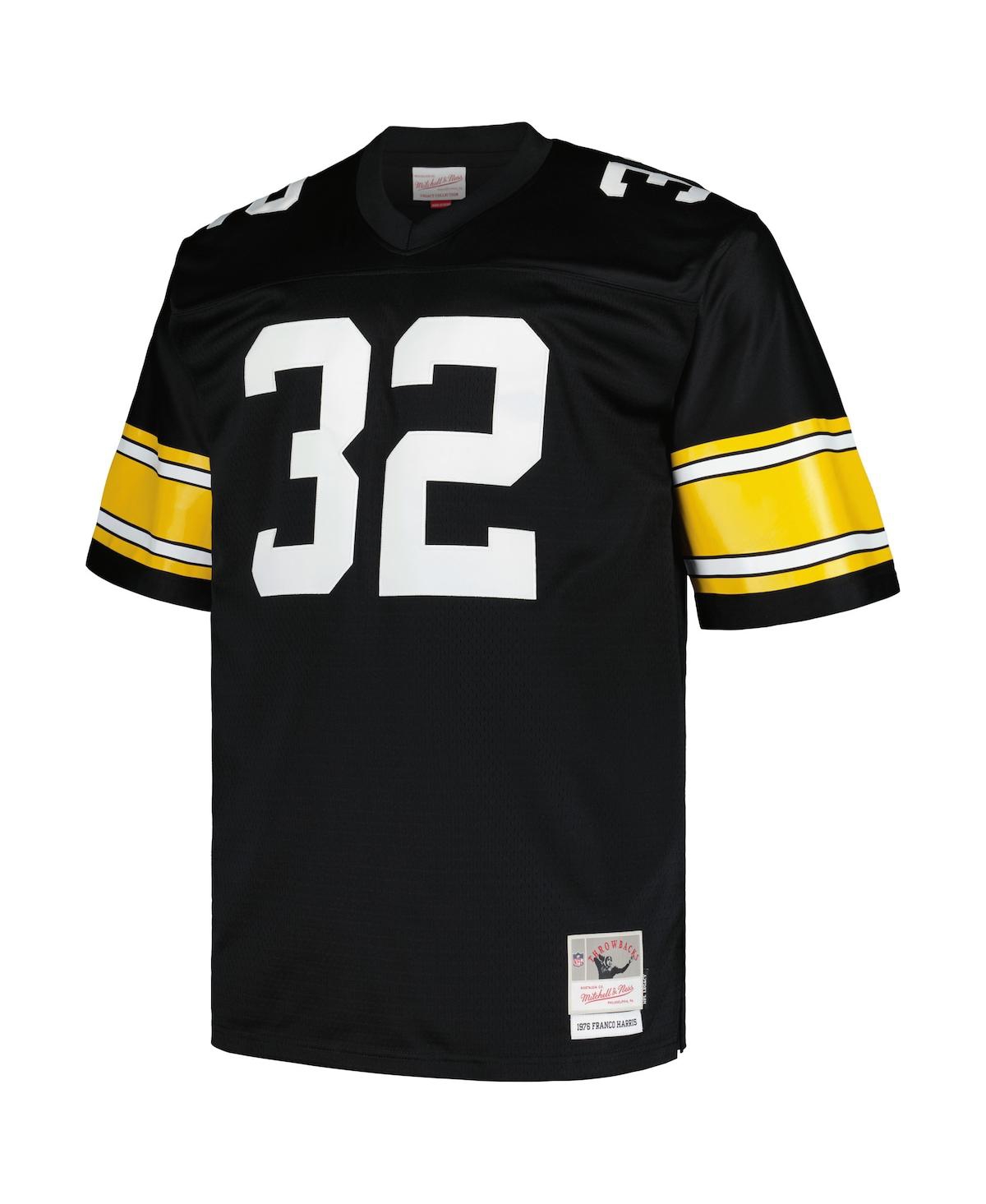Men's Mitchell & Ness Franco HarrisPittsburgh Steelers Big and Tall 1976 Legacy Retired Player Jersey - Black