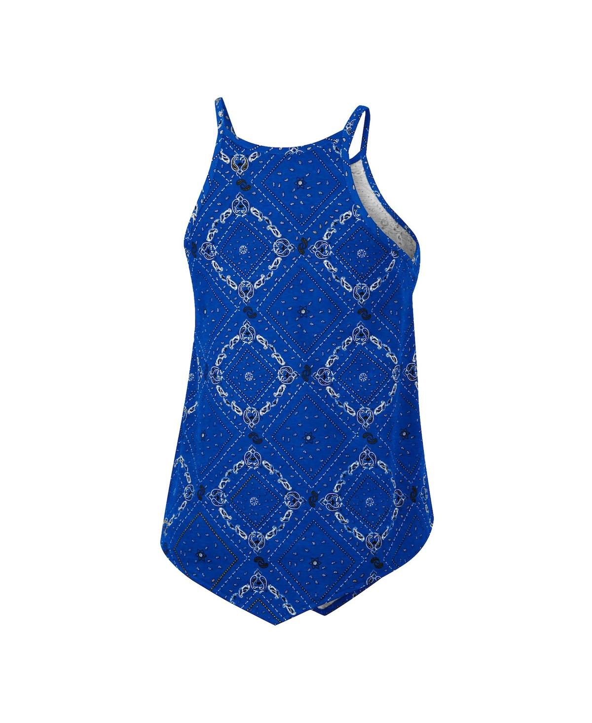 Colosseum Women's  X Wrangler Royal Distressed Florida Gators Bandana Tank Top In Royal