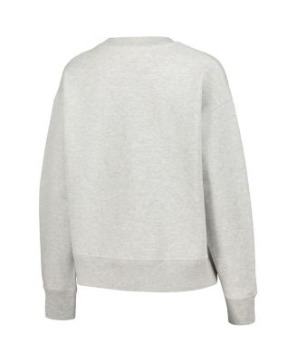 Women's Ash Wisconsin Badgers Boxy Pullover Sweatshirt