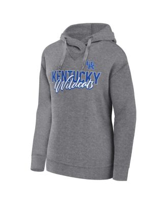 Women's Heather Gray Kentucky Wildcats Script Favorite Pullover Hoodie