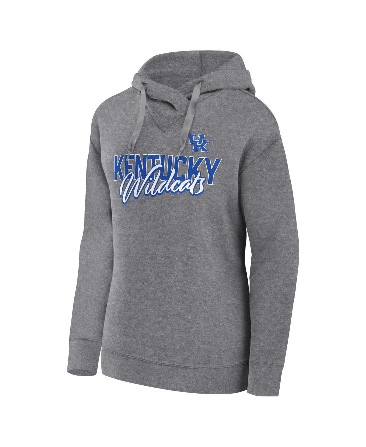 Fanatics Branded Heather Gray Kentucky Wildcats Script Favorite Pullover Hoodie In Heather Gray