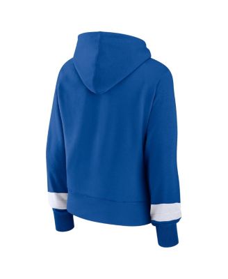 Women's Royal Los Angeles Dodgers Over Under Pullover Hoodie