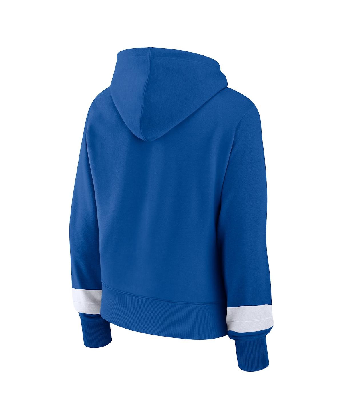 Fanatics Women's  Royal Los Angeles Dodgers Over Under Pullover Hoodie In Royal
