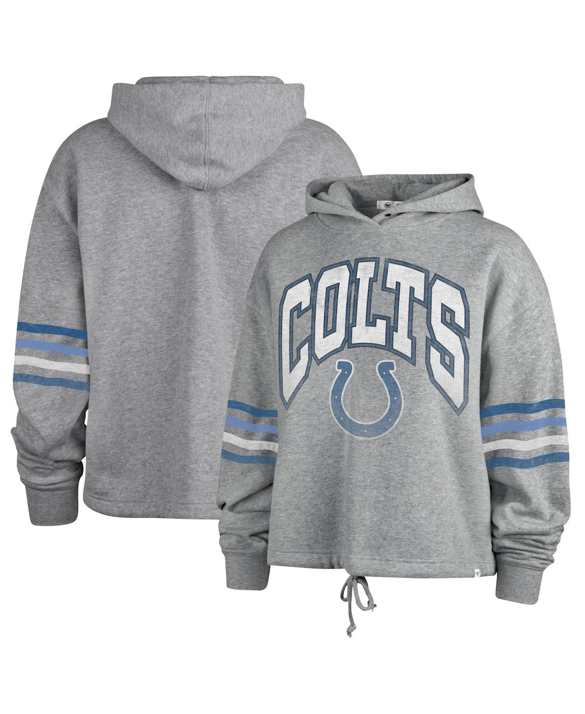 47 Brand Women's ' Heather Gray Distressed Indianapolis Colts Upland Bennett Pullover Hoodie