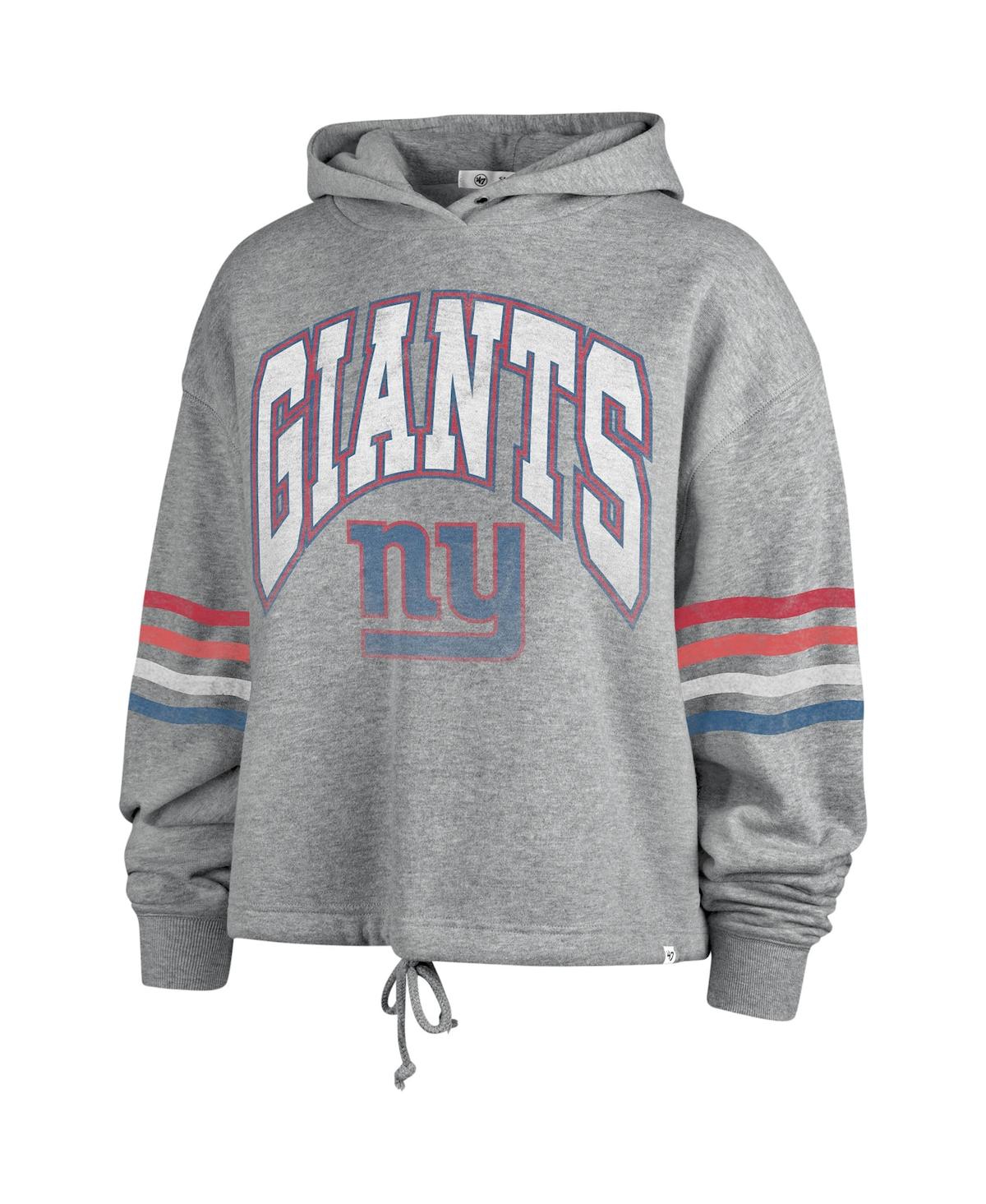 Shop 47 Brand Women's ' Heather Gray Distressed New York Giants Upland Bennett Pullover Hoodie