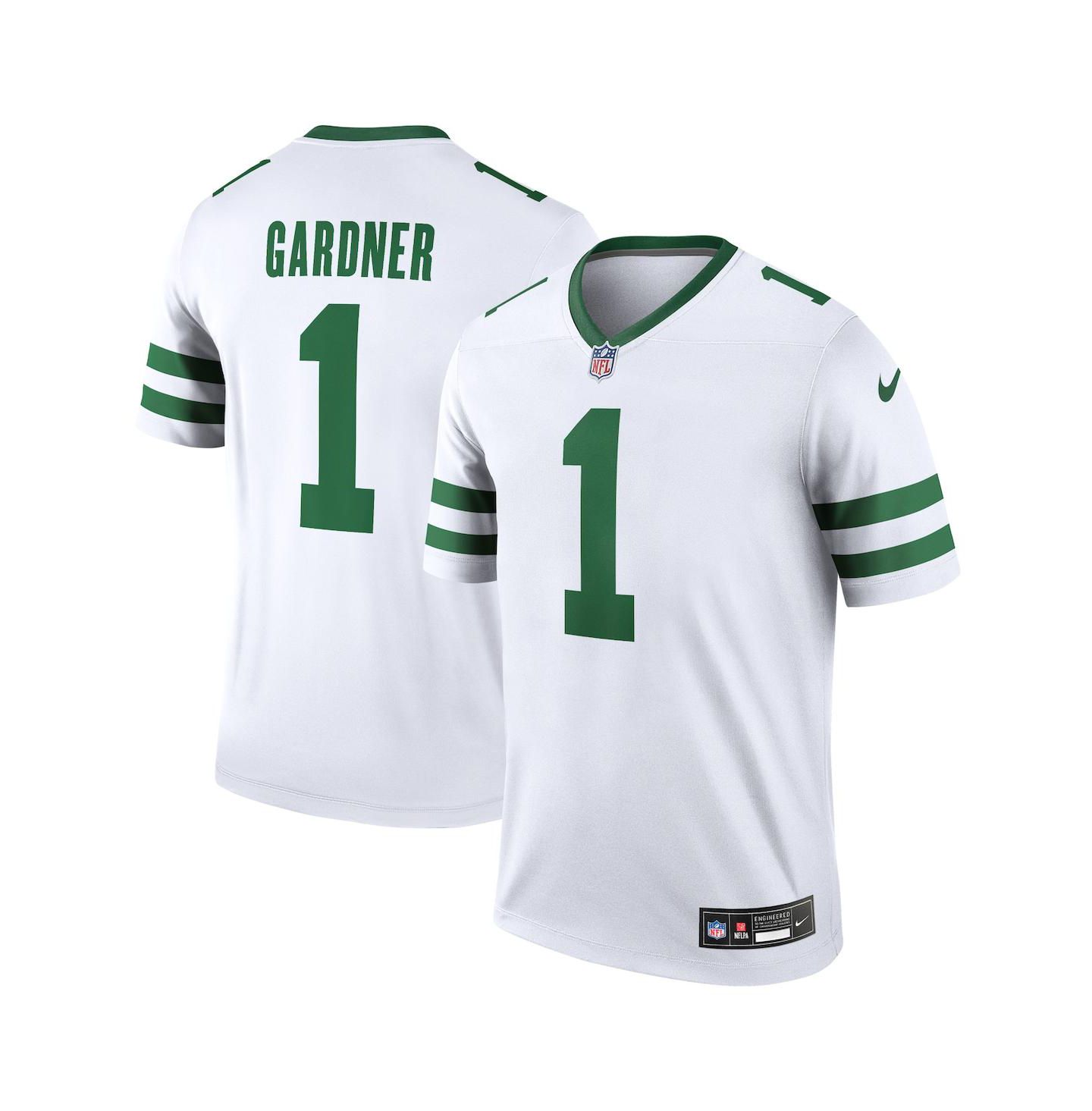 Мужской топ Nike Sauce Gardner White New York Jets Alternate Legend Jersey — фото 1