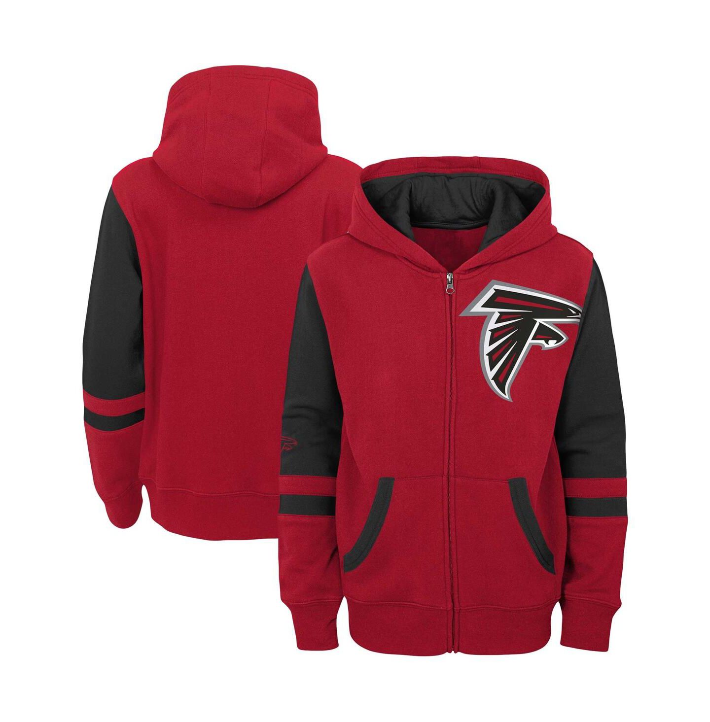 Худи Outerstuff Red Atlanta Falcons Colorblock Full-Zip для мальчиков — фото 1