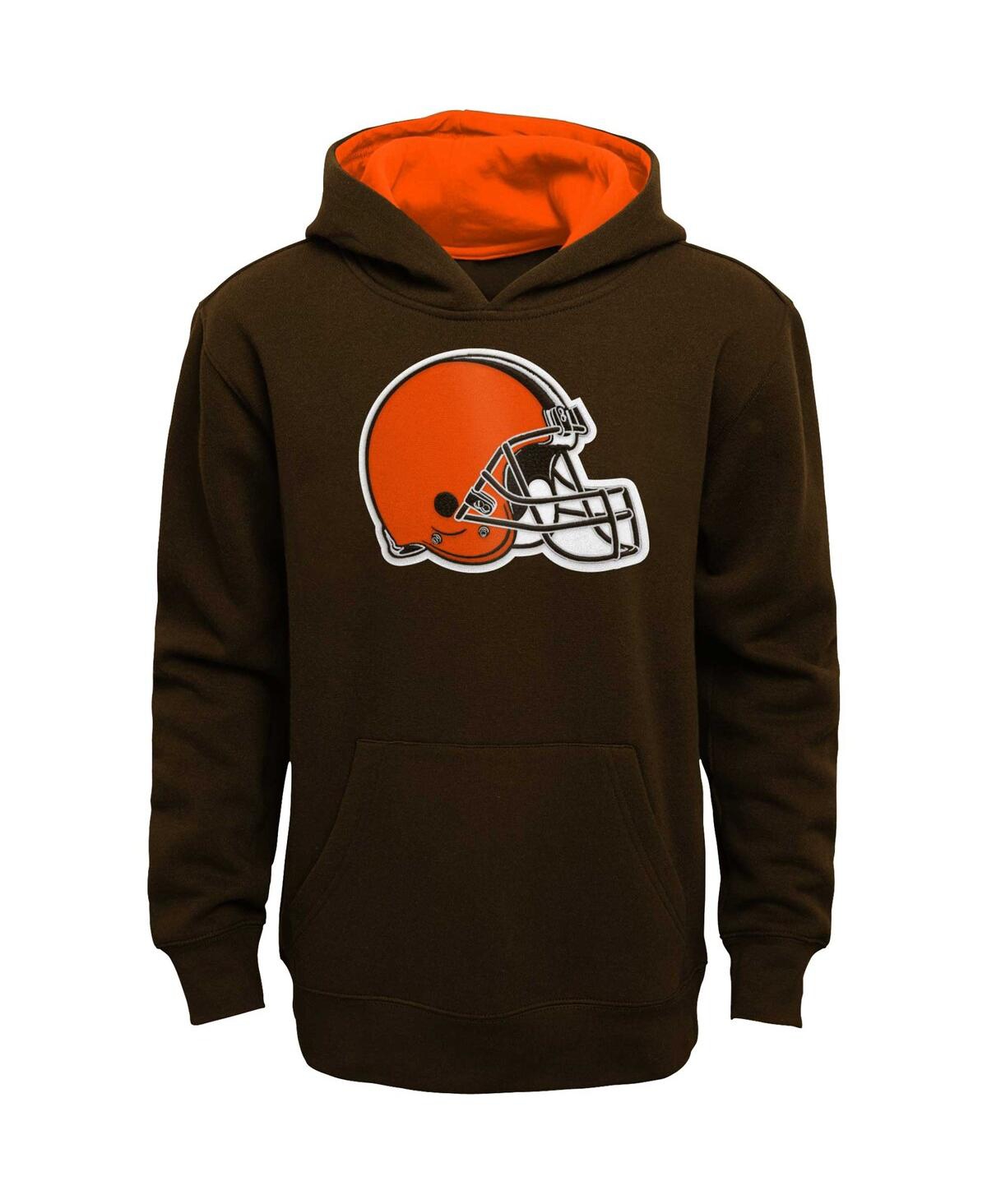 Shop Outerstuff Big Boys Brown Cleveland Browns Prime Pullover Hoodie