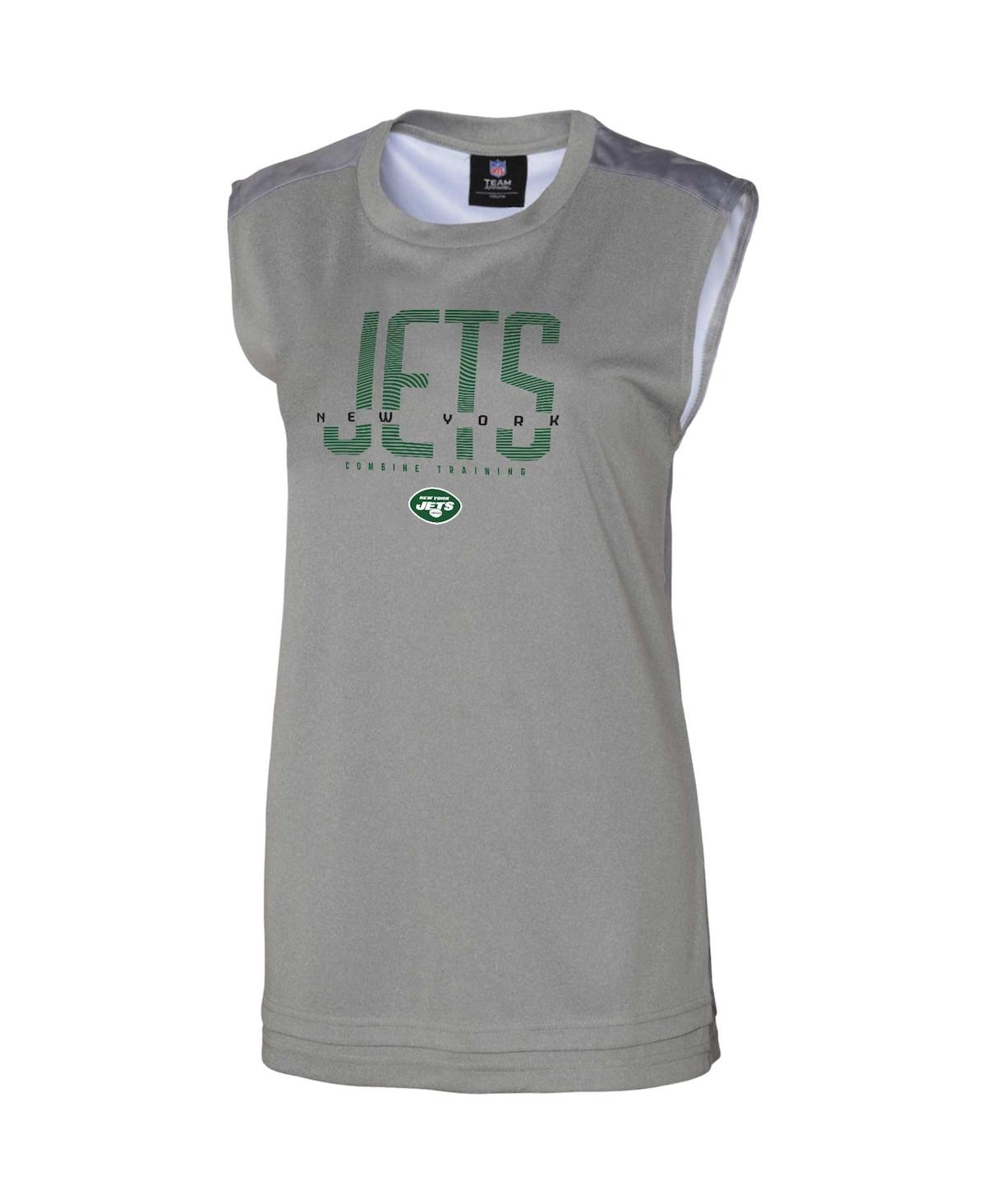 Shop Outerstuff Women's Gray New York Jets No Sweat Tank Top
