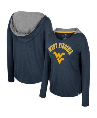 売れ筋商品|||コロシアム カットソー トップス レディース Women's Navy West Virginia Mountaineers Distressed Heather Long Sleeve Hoodie T-shirt Navy Colosseum Women's Navy West Virginia Mountaineers Distressed