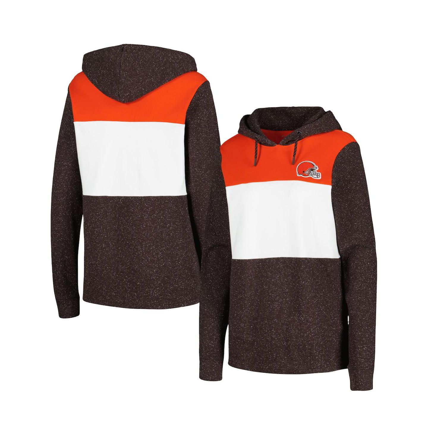 Женское худи Antigua Brown Cleveland Browns Wicket Pullover — фото 1
