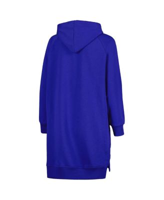 Women's Royal Kentucky Wildcats Take a Knee Raglan Hooded Sweatshirt Dress