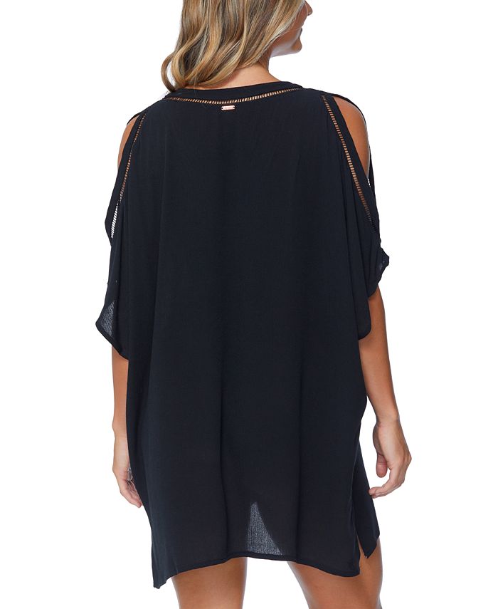 Raisins Juniors Samba Ladder Trim Split Sleeve Caftan Cover Up