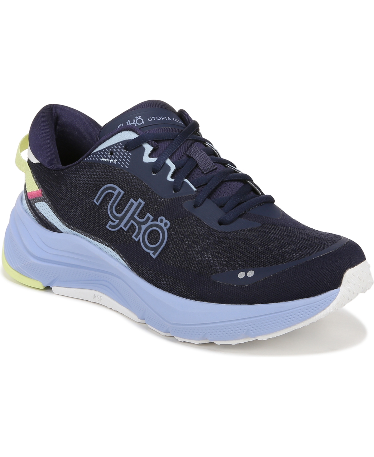 Ryka Premium Ryka Women's Utopia-run Running Shoes In Blue Mesh