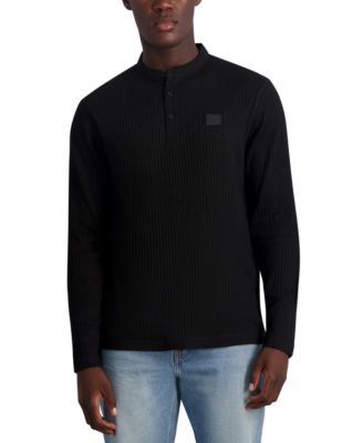 Men's Slim-Fit Ribbed Henley